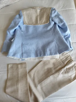 Traje de comunión de niño de lino