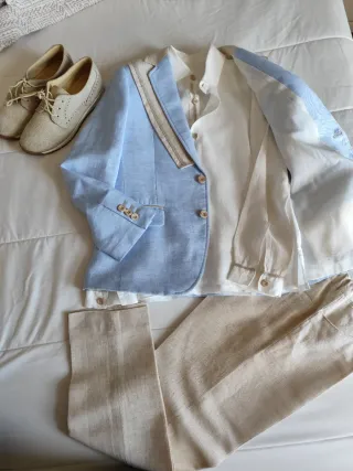 Traje de comunión de niño de lino