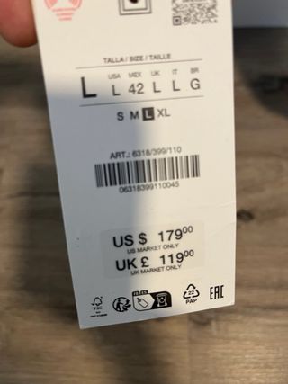 Plumífero Zara Gris Hombre