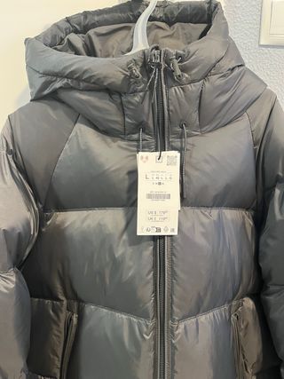 Plumífero Zara Gris Hombre