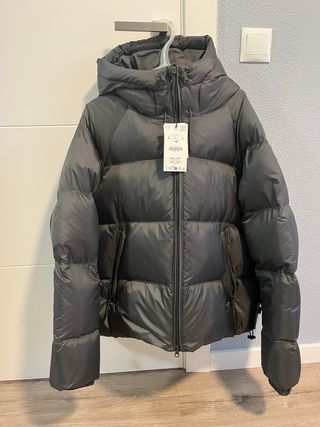 Plumífero Zara Gris Hombre