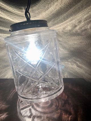 Lámpara de techo antigua cristal y metal