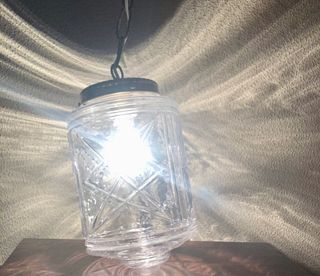 Lámpara de techo antigua cristal y metal