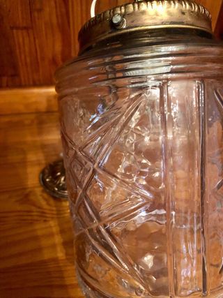 Lámpara de techo antigua cristal y metal