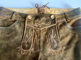 Pantalón corto cuero bávaro Lederhosen