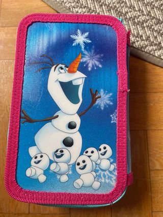 Estuche 3 pisos Frozen Ana Elsa