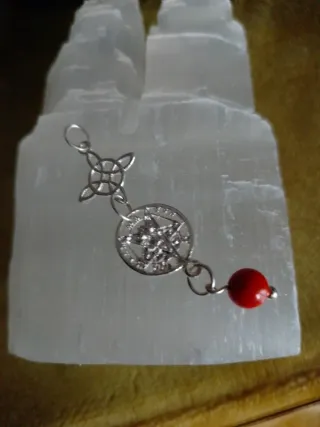 Colgante Plata Doble Protección Estrella Roja