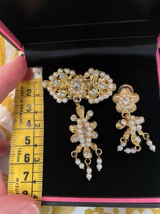 Aderezo Fallera Niña Oro y Perlas Aderezo de niña