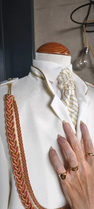 Traje comunión Almirante cuello mao niño T12