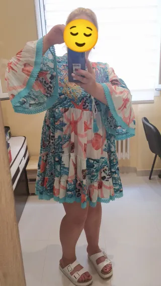 Vestido playero estampado