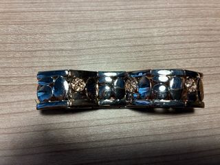 Pulsera elástica tonos plata y cobre