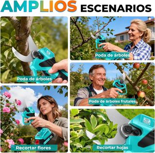 Tijeras podar eléctricas 21V batería