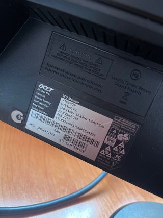 Pantalla Acer V193HQV Negra