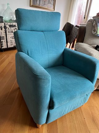 Butaca reclinable azul verdoso SOLO RECOGIDA