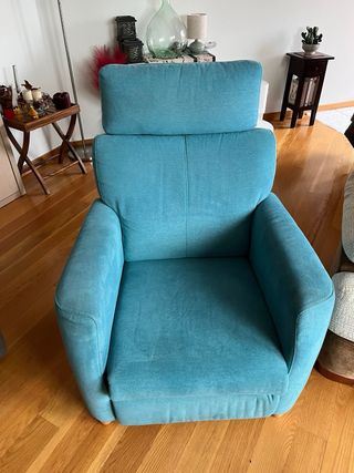 Butaca reclinable azul verdoso SOLO RECOGIDA