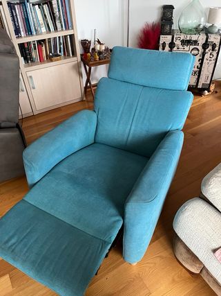 Butaca reclinable azul verdoso SOLO RECOGIDA