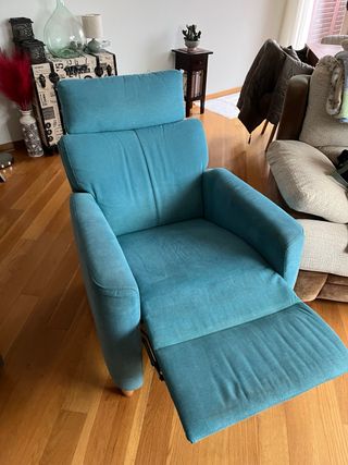 Butaca reclinable azul verdoso SOLO RECOGIDA
