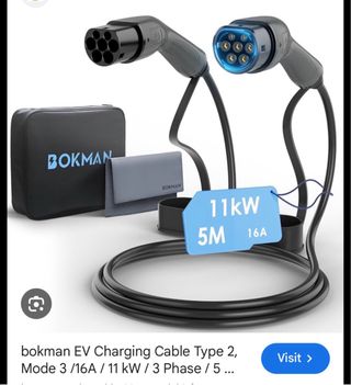 Bokman EV Type 2 charging cable.