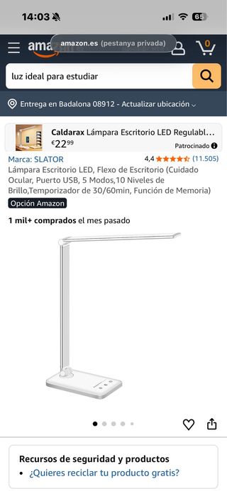 Lámpara Escritorio LED Flexo Plata/Blanco