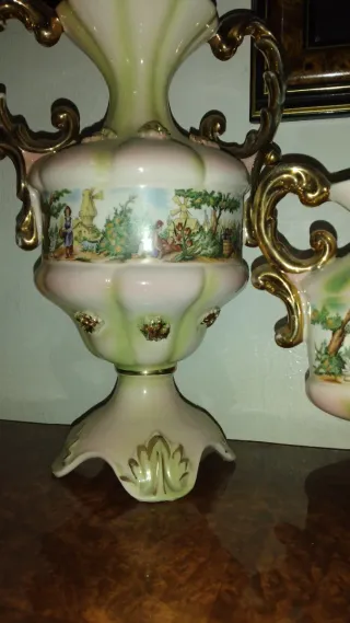 Trittico antico in ceramica dipinta