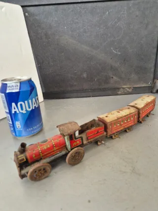 Antiguo juguete Tren hojalata aleman Bing