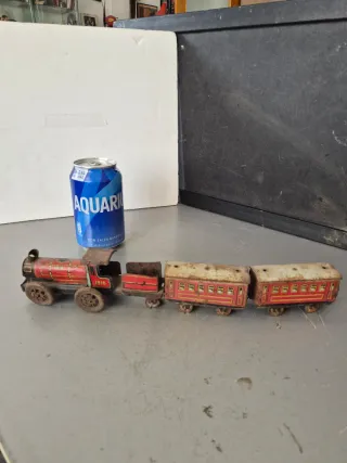 Antiguo juguete Tren hojalata aleman Bing