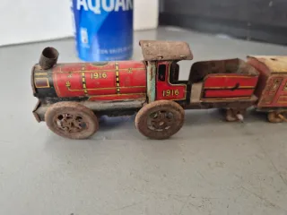 Antiguo juguete Tren hojalata aleman Bing