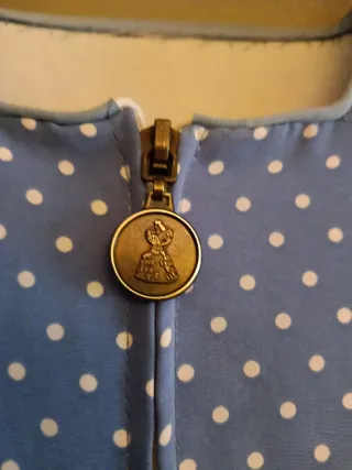 Vestido Flamenca Niña Azul Lunares