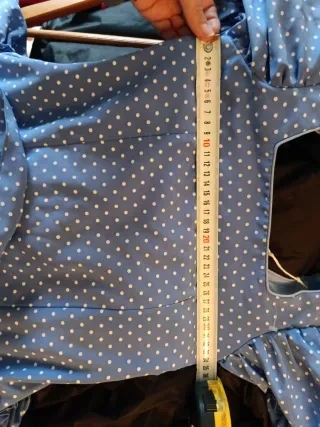 Vestido Flamenca Niña Azul Lunares