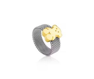 Anillo TOUS Sweet Dolls Acero oso oto amarillo