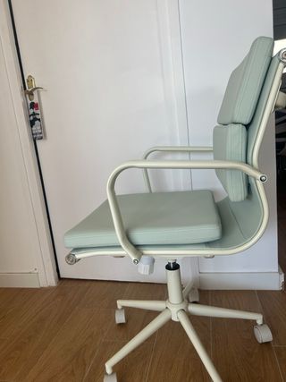 Silla de oficina Sklum verde y blanco