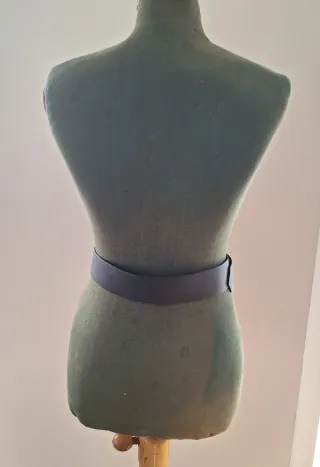 Cintura nera 100 cm con fibbia quadrata