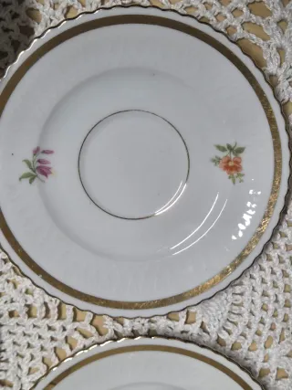 Set 6 Tazzine Caffè con Piattini Oro