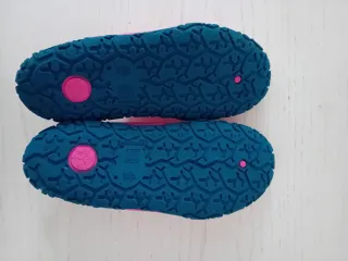 Scarpette mare rosa con suola blu