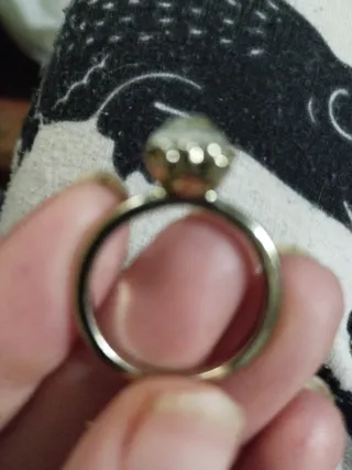 Anillo de compromiso oro y plata