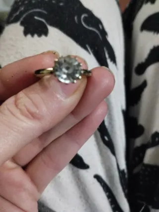 Anillo de compromiso oro y plata