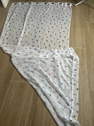 Cortina decorativa números unisex