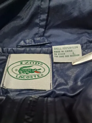 Cortavientos Lacoste Capucha Talla L.