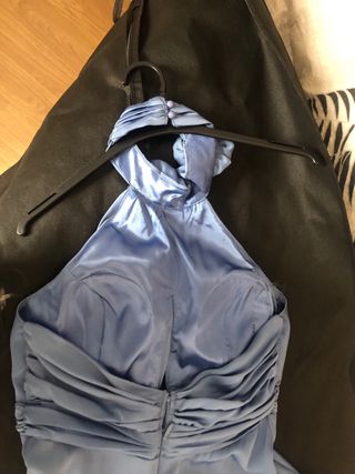 Vestido largo azul para bodas y fiestas