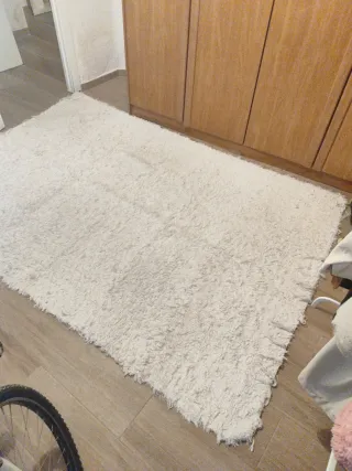 Alfombra blanca de pelo 239x168 cm