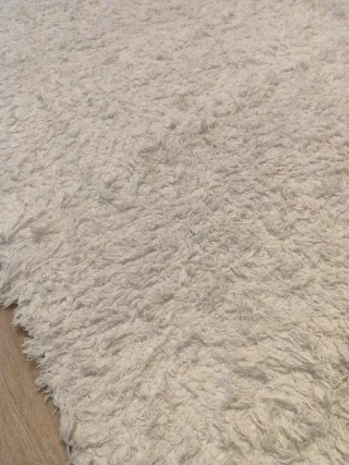 Alfombra blanca de pelo 239x168 cm