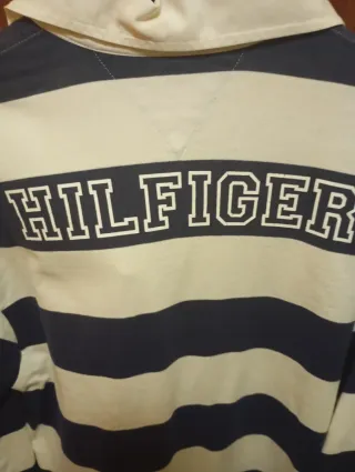 Polo Tommy Hilfiger Rayas Beige y Azul