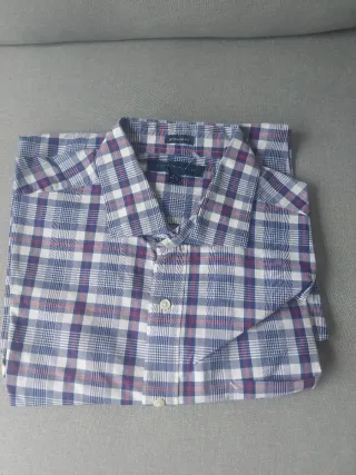 Camisa Tommy Hilfiger Cuadros Azul Talla M