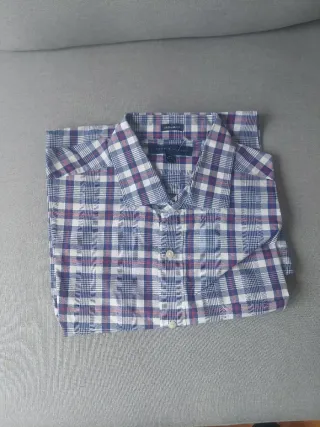 Camisa Tommy Hilfiger Cuadros Azul Talla M