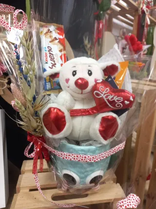 Pack Regalo San Valentín Oso Peluche y Taza