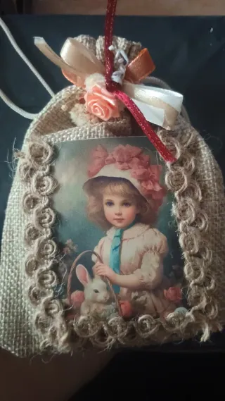 Sacchettini lavanda decorati a mano