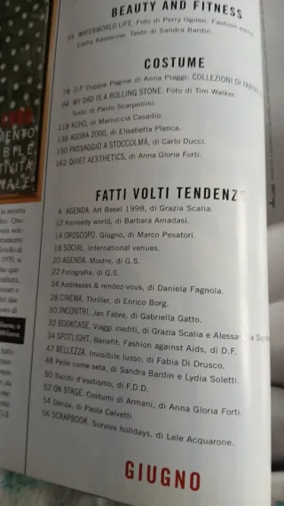 Vogue Italia n.574 giugno 1998 Summer Style Milla