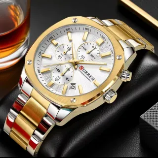 Reloj Curren Hombre Oro y Plata