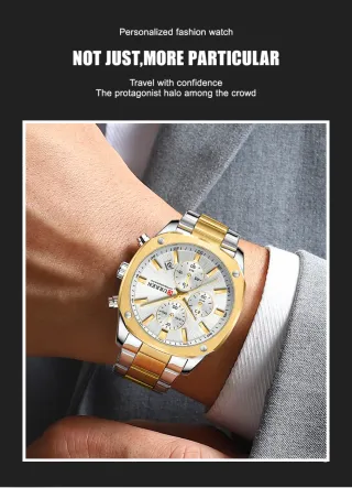 Reloj Curren Hombre Oro y Plata