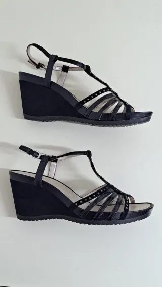 Sandalias cuña Geox mujer T.41 negras